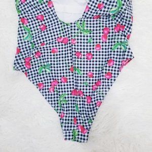 Cherry Gingham Pin-Up Cheeky Swimsuit